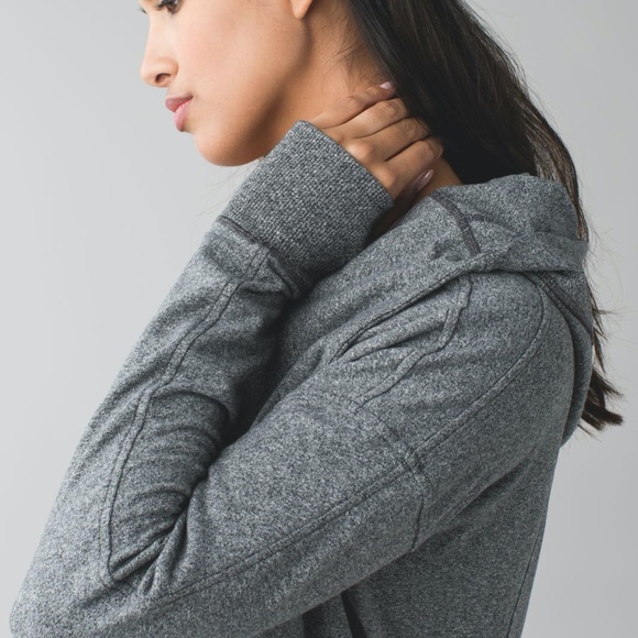 Lululemon Wrap Up Jacket Heathered Speckled Black -  Size 2 - Picture 3 of 7